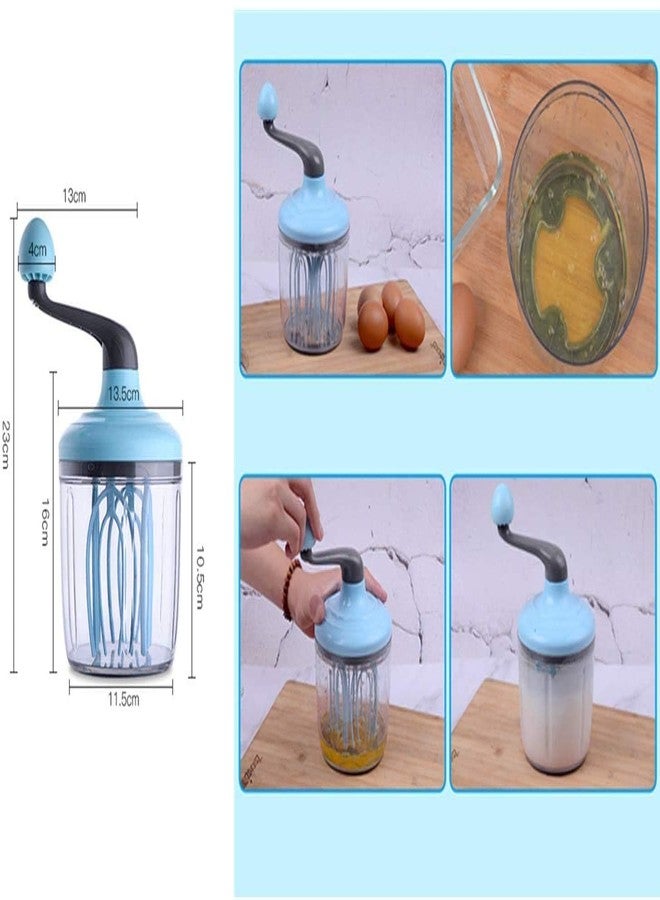 Quality Home Egg Whisk &Separators Plastic Hand Crank Push Whisk Blender for Home - Versatile Tool for Egg Beater, Milk Frother, Hand Push Mixer Stirrer - Kitchen Utensil for Blending, Whisking, Beating - Image 4